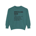 Wrestling Mom Sweatshirt — 'WRESTLING MOM (noun)' Definition Crewneck, Personalized Name on Back